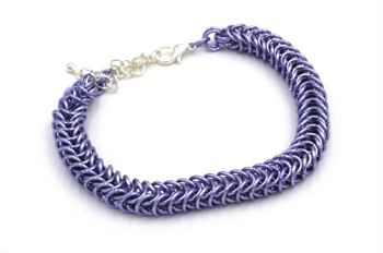 Armband Boxchain- Lavendel